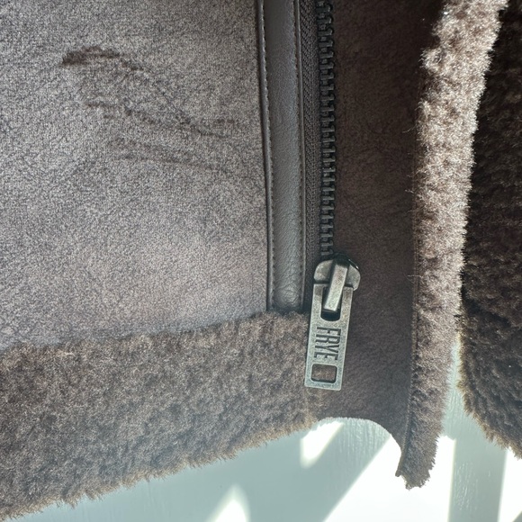 Frye Brown Shearling Vest - Picture 4 of 6